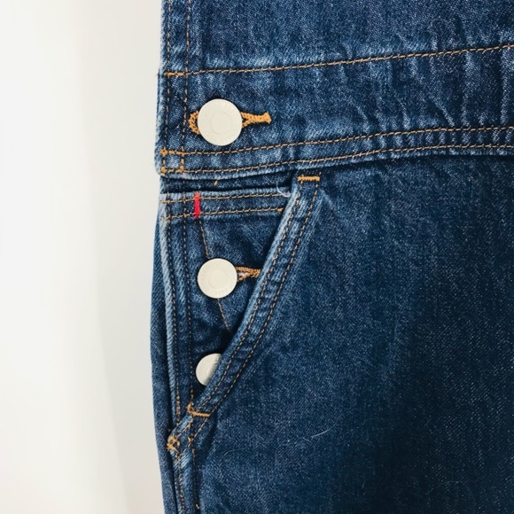 Sunday Best Utility Cargo Denim Straight Leg Overalls Size XXS - Picture 4 of 10